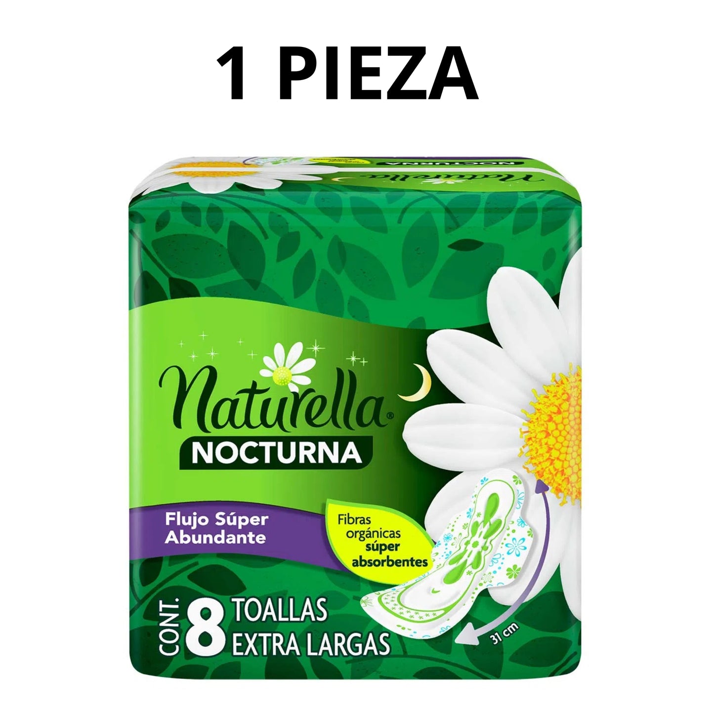 Toallas Femeninas Naturella Nocturna Extra Larga Con Alas Pieza