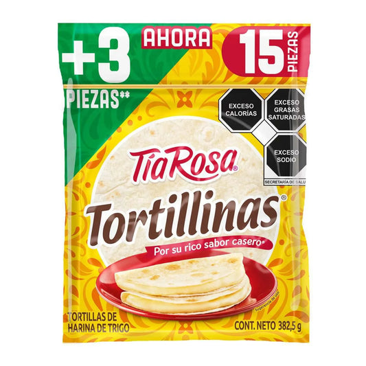 Tortillinas Tia Rosa 15 Piezas 382.5 g