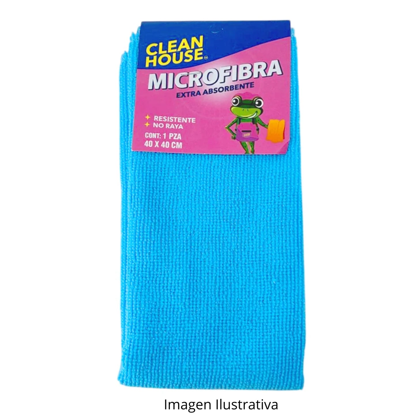 Trapo Multiusos Microfibra Liso Clean House 40 por 40 cm