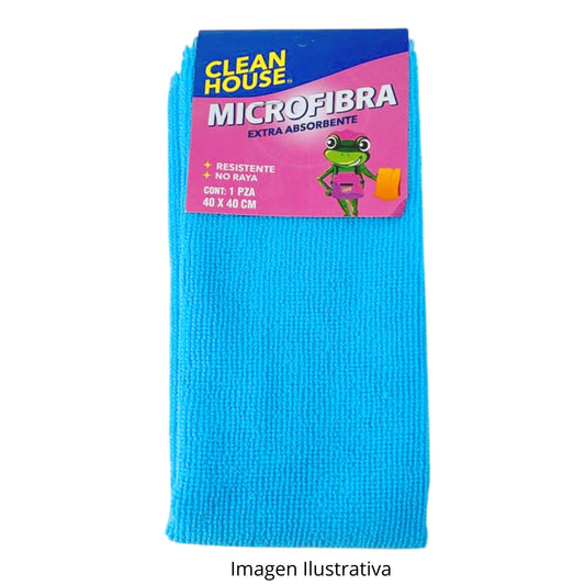 Trapo Multiusos Microfibra Liso Clean House 40 por 40 cm