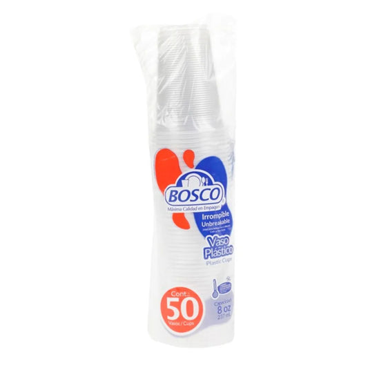 Vaso Plastico Bosco 8 Oz 50 Piezas