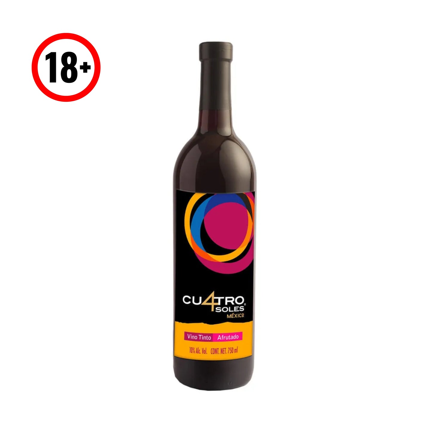 Vino Tinto Cu4Tro Soles Afrutado 750 ml