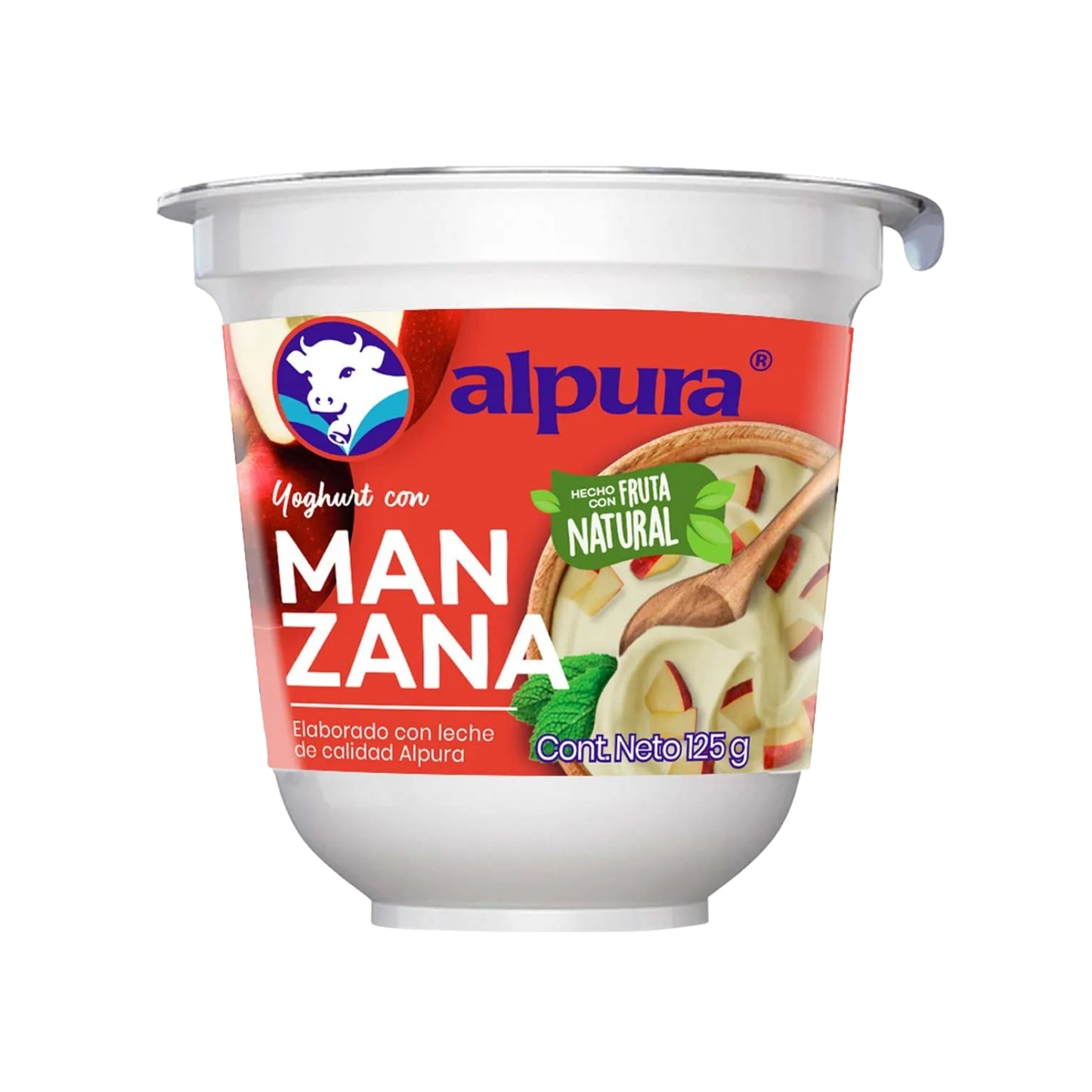 Yoghurt Vasito Alpura con Manzana 125 g