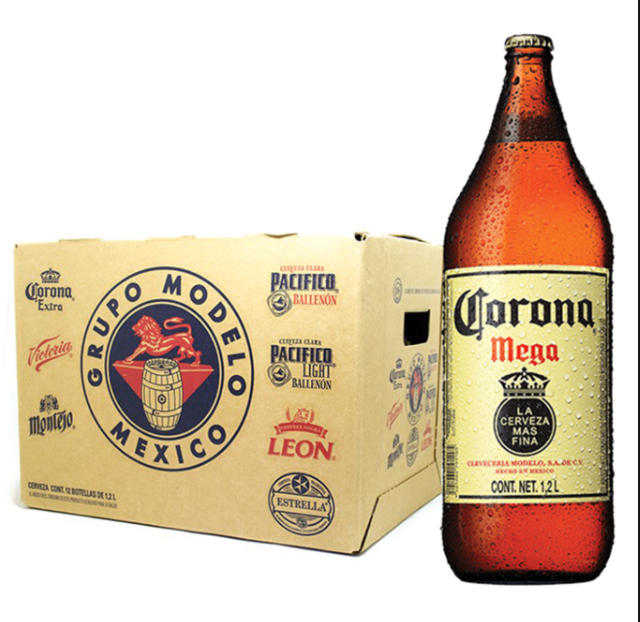 Cerveza Corona Extra Mega 1.2 Lt Carton