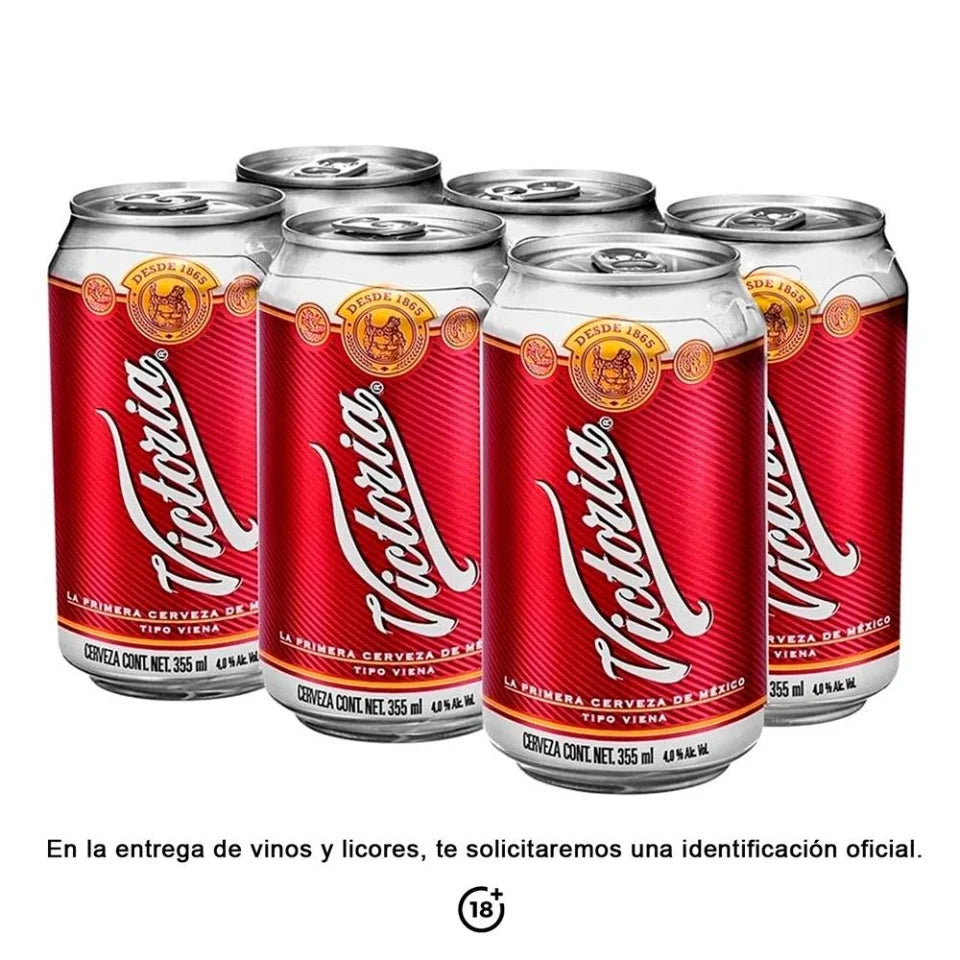 Cerveza Victoria Lata 355 ml Six