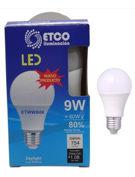 Foco Led Etco 9w 60w