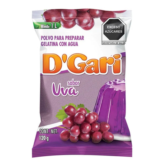 Gelatina de Agua D Gari Uva 120 g