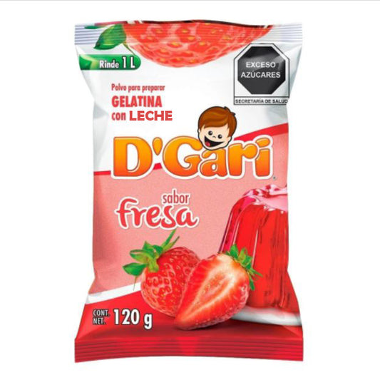 Gelatina de Leche D Gari Fresa 120 g