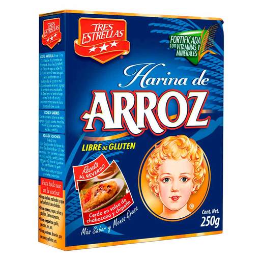 Harina de Arroz Tres Estrellas 250 g