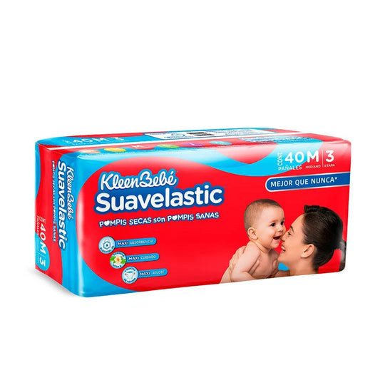 Pañal Suavelastic Max Mediano Etapa 3 40 Piezas