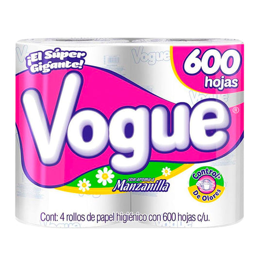 Papel Higienico Vogue 600 hojas Paquete