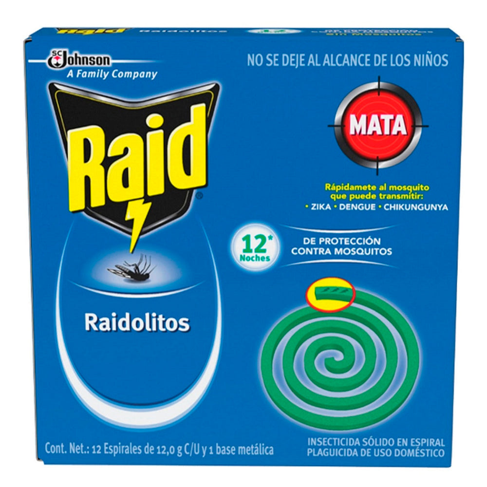 Raidolito Verde 12 Espirales de 12 g