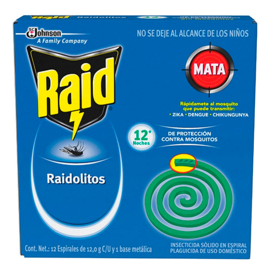 Raidolito Verde 12 Espirales de 12 g