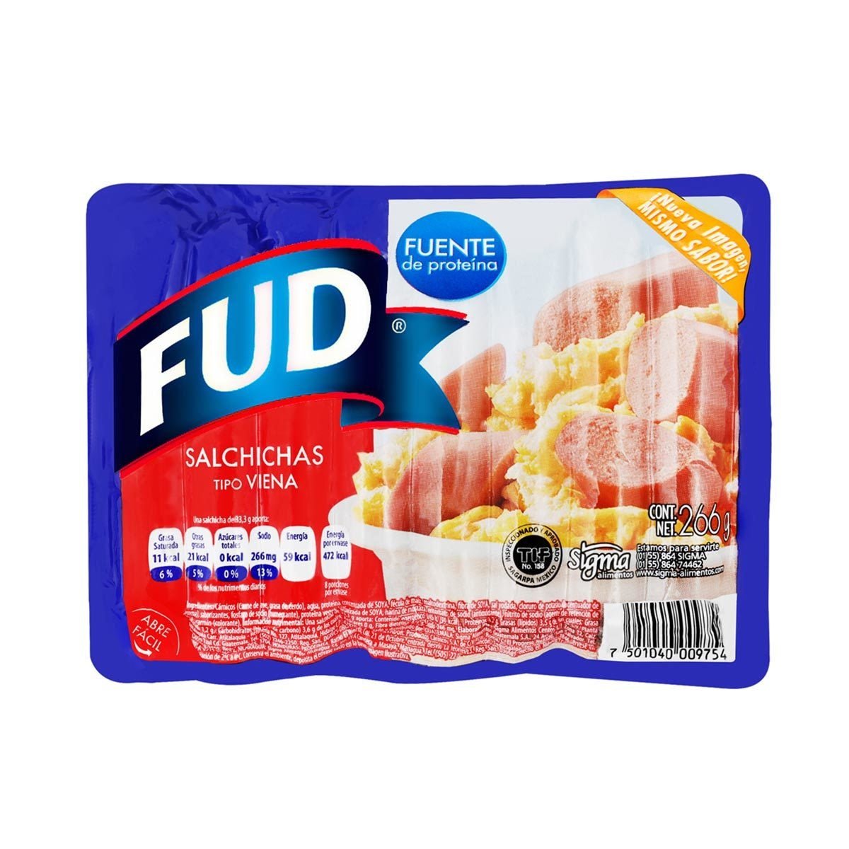 Salchicha Salmuera Viena Fud 266 g